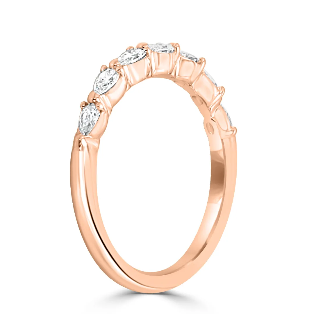 Rose Gold Pear Wedding Band jewelry Wabash avenue