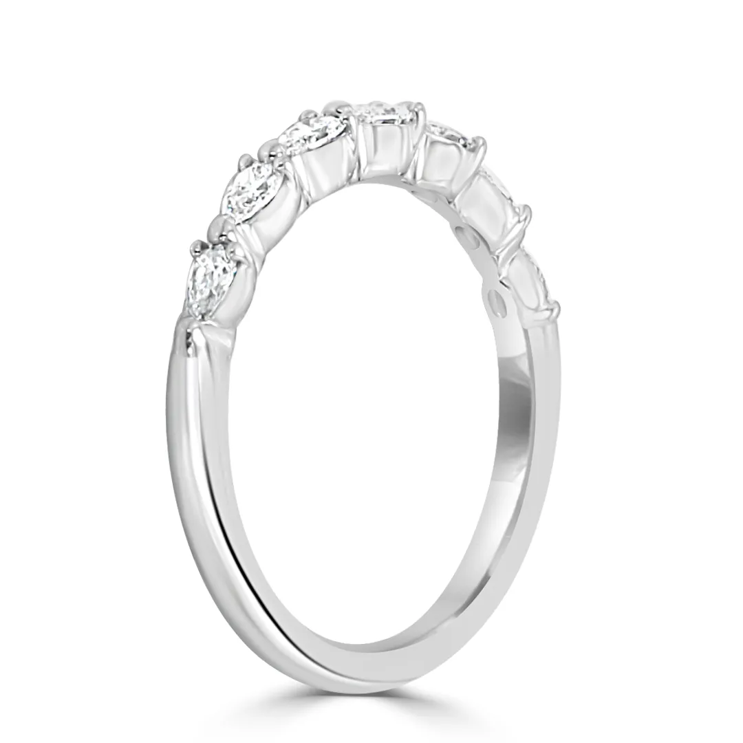 White GoldPear Wedding Band jewelry Wabash avenue