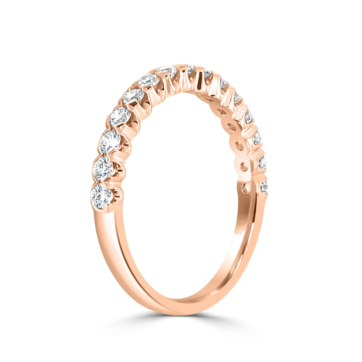 Rose Gold Halfway Diamond Band jewelry Wabash avenue