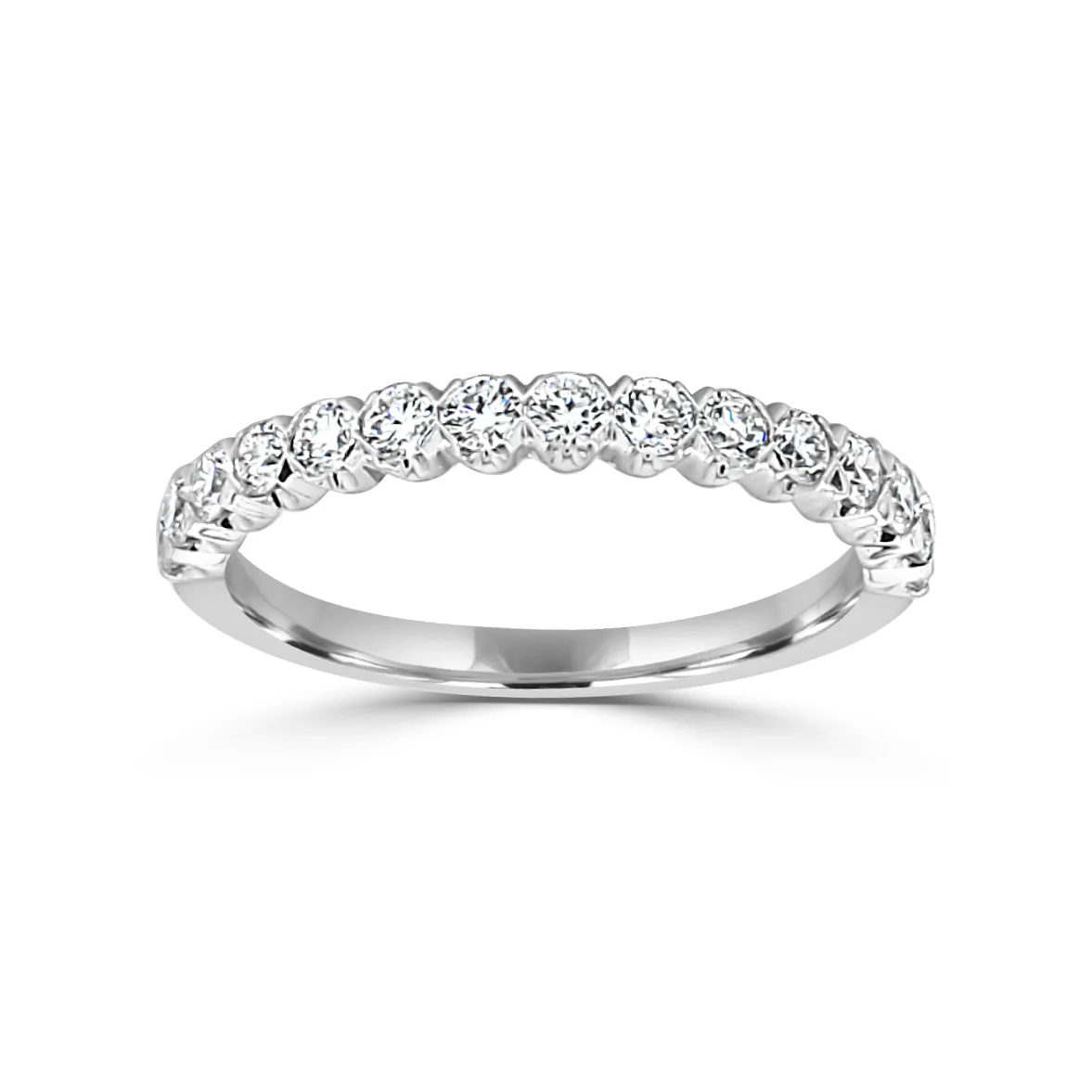 Platinum Halfway Diamond Band
