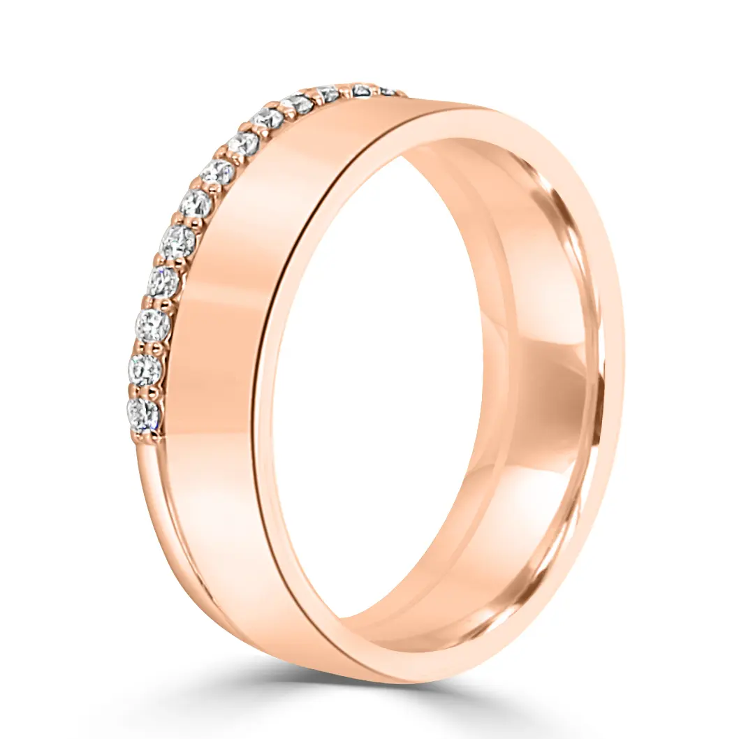 Rose Gold Griselda Cigar Wedding Band jewelry Wabash avenue