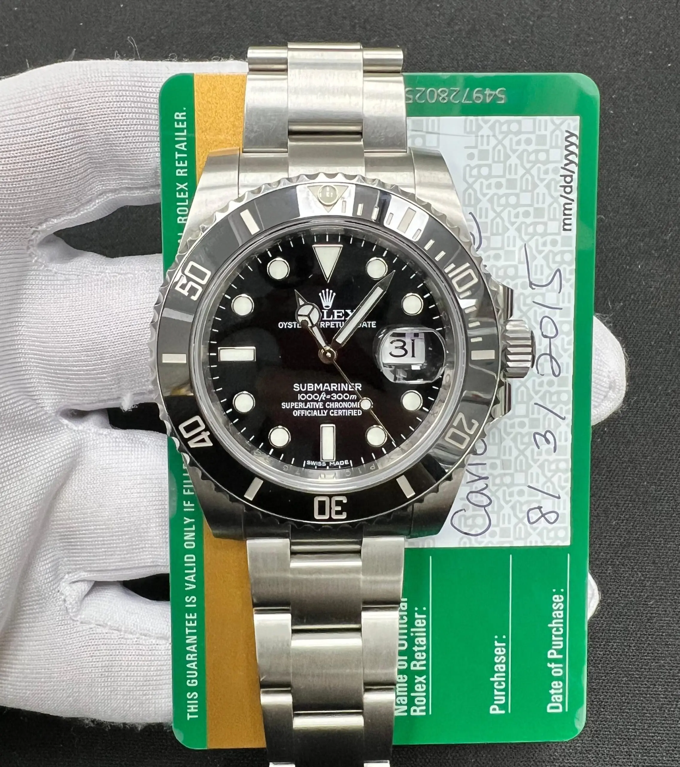 ROLEX SUBMARINER DATE 3168LW