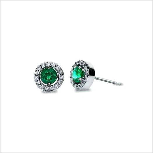 Gemstone Sapphire Stud Earring