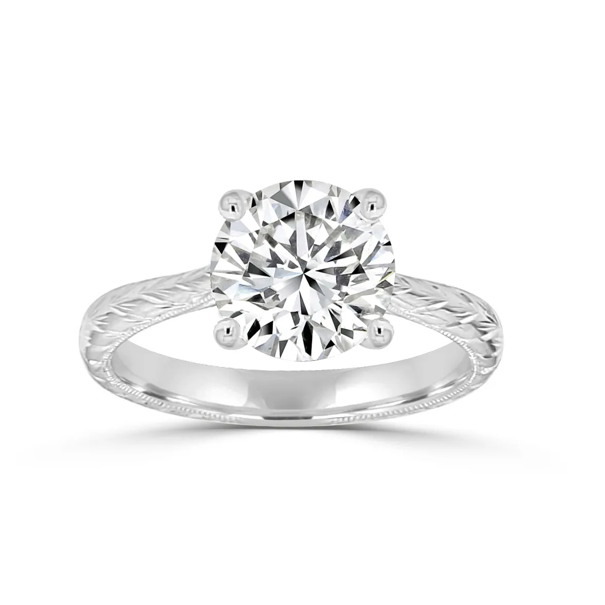 Two Tone Solitaire Ring