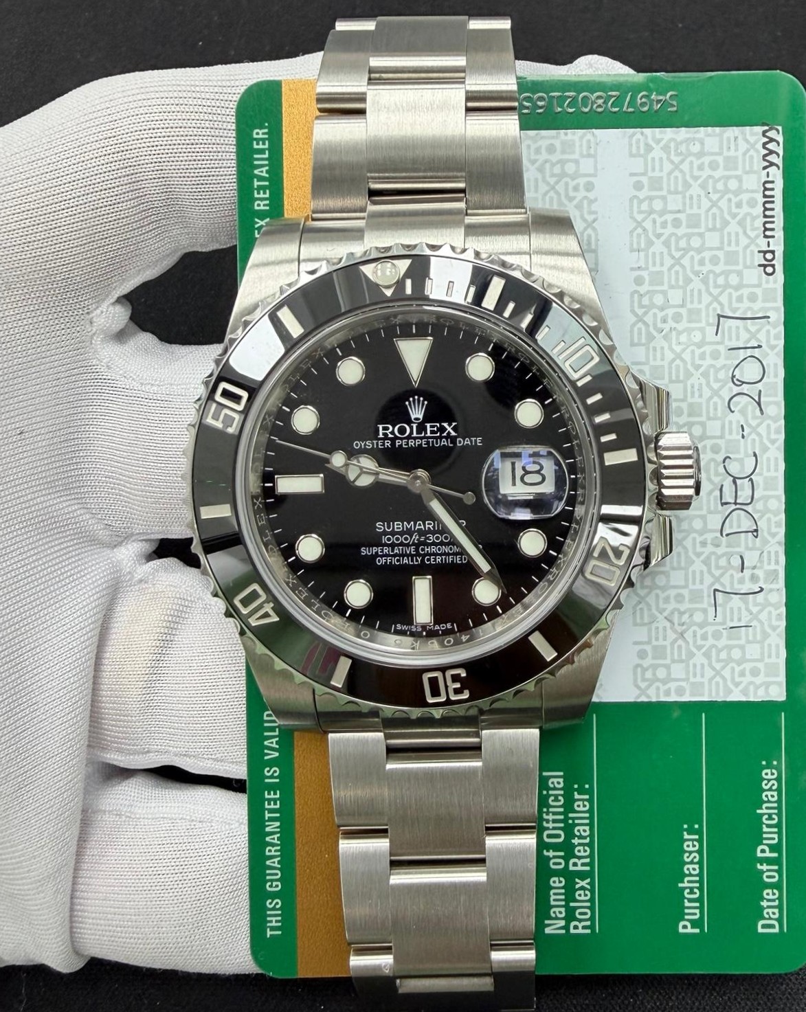 ROLEX SUBMARINER DATE T3344LW