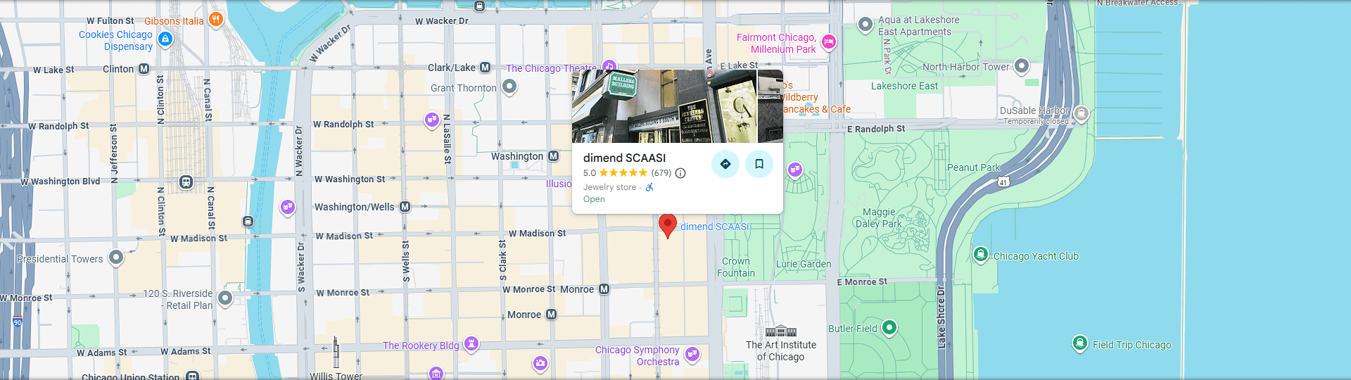 Google Maps (dimend SCAASI Chicago)